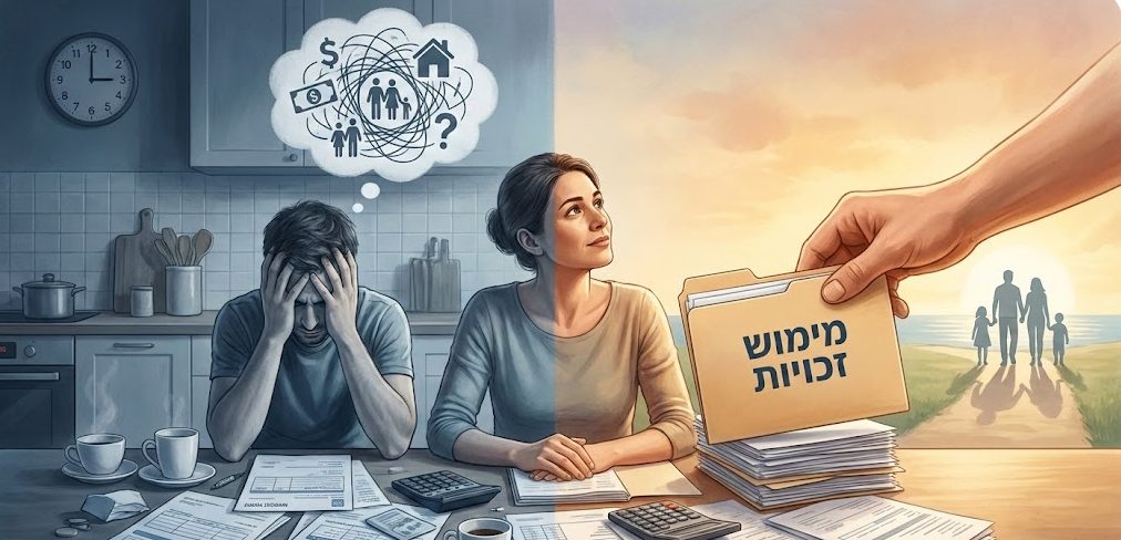 השוואה של חיים בלי מימוש זכויות ולחיים עם מימוש זכויות